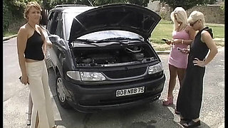 Blondes Wild Threesome Pussy Pounding Orgy