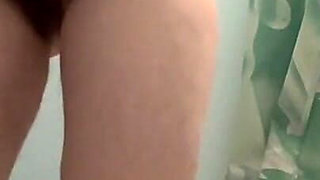 Peeing and Soaping My Hairy Pussy