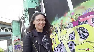 GERMAN SCOUT - Skinny cougar Assfucking Casting