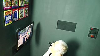 The chubby woman takes care of the fat pensioner