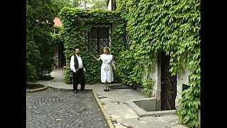 Seductive Maid Playing with a Castle Visitor