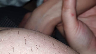 Amazing dick get handjob from step mom soft hand