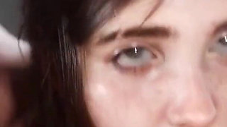 Slutty Ass Petite Ellie Deepthroating a Nice Hard Cock