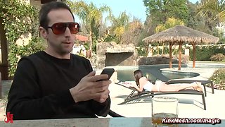 Wife rough ass fucking nailed in bondage by debt collector