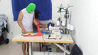 A Seamstress Has a Sensual Adventure with Her Co-worker