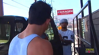 India Summer, a slender queen, has a sexual encounter with a genital climax.