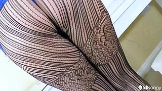 Mature Solo LuLu Striptease And Busty Playtime - OLDNANNY