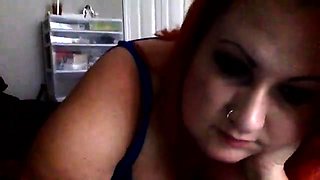 Pretty redhead webcam masturbation show