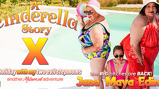 Stepdaughter Maya Must Get Down On Holiday With Her Two Evil Stepmoms Jana & Edina