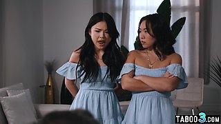 Dad humping his asian teenage stepdaughters