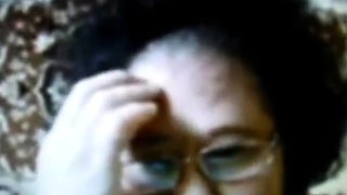 Old Russian Lady on Webcam! Amateur Video!