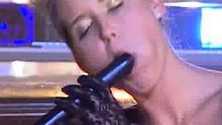 Two hot brazillian babes in anal threesome with lucky g