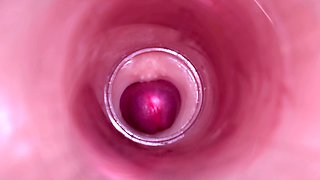 Female Insemination - Internal Camera Captures Deep Male Ejaculation