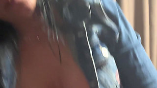 Denim Deepthroat, Gagging and Spit Play. Double Cum Swallow