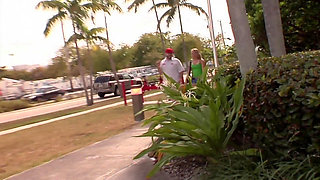 Busty blonde teen fucked hard by big cock