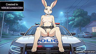 Car Toon - Officer Junes Teasing Traffic Stop - Furry Hentai Joi Pov