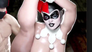 Tight Bald Pussy Harley Quinn Laughs While Getting a Nice Hard Bulging Fuck