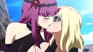 Giant anime tits lesbian fun