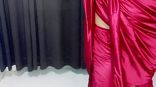 Last night wearing sexy dress remove and satin nighty