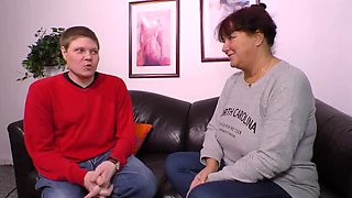 Redhead MILF Sucks Dick and Gets Fucked - Big Tits Blowjob and Cum in Mouth