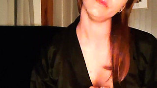 Smoking in Black Lingerie