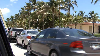 Hot short haired sweetie sucks and fucks BBC in the car