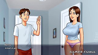 Car Toon In The Paradise Fucking - Kanna Slides His Cock Into The Pussy For The First Time