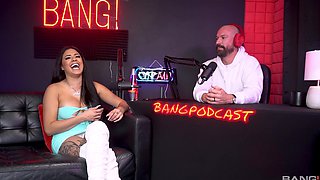 Amazing podcast with naughty brunette porn star Serena Santos