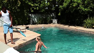 Teen Is Oiled Up And Fucked By Black Pool Boy