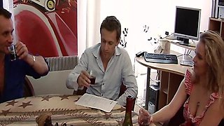 Nasty French Sluts Sharing Big Dicks in Hot Foursome Action