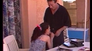 Sexy brunette enjoys riding dude's big pecker