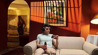 Stepmom finds her stepson masturbating