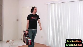 Pegging dominas whip and pound guy in strapon group sex acti