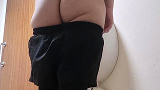 Girl Pisses Mens Bathroom Risky Pee