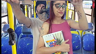 Hot Student Molested by Old Pervert on Public Bus!