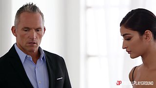 Glamour teen sluts threesome horny xxx scene