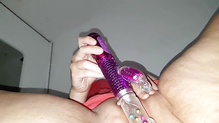Rabbit Dildo Shaved Pussy Play Time