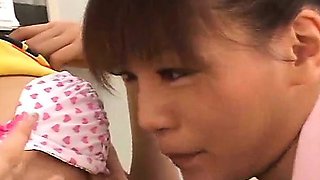 Subtitled Japanese lesbian nurse with aroused patient