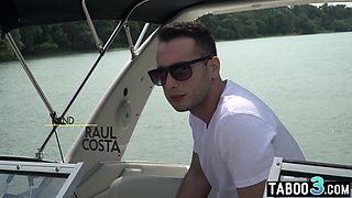 Ebony slut needs deep anal sex on a boat