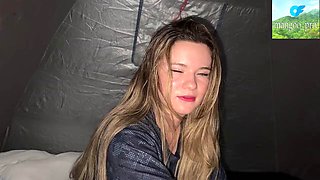 Blonde caught MASTURBATING at school camp - ANAL fucking