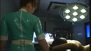 Well known japanese nurse milks cock in red latex gloves