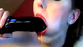 Big Dildo Blowjob by Aurelie on Webcam