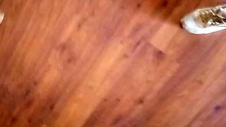 Busty brunette amateur gives sexy blowjob in bedroom