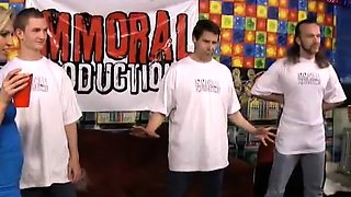 Hot blonde teen exploring her lesbian curiosities