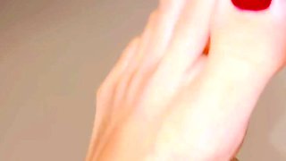 Foot fetish Close up feet and toes tease