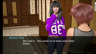 Big tits and small tits collide in a steamy hentai visual novel adventure