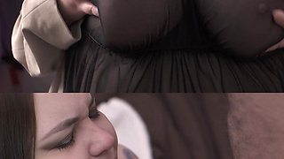 Very beautiful striptease - double screen