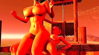 SAKURA HARUNO & SONA BUVELLE - BEACH BITCHES