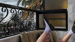 Outdoor Balcony Pussy Licking