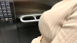 CAUGHT IN PUBLIC: I get truly revved on by my neighbor in the elevator, we end up having orgy and we get caught